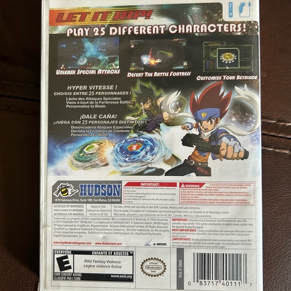 Wii Beyblade Metal fusion game - Picture 2 of 3